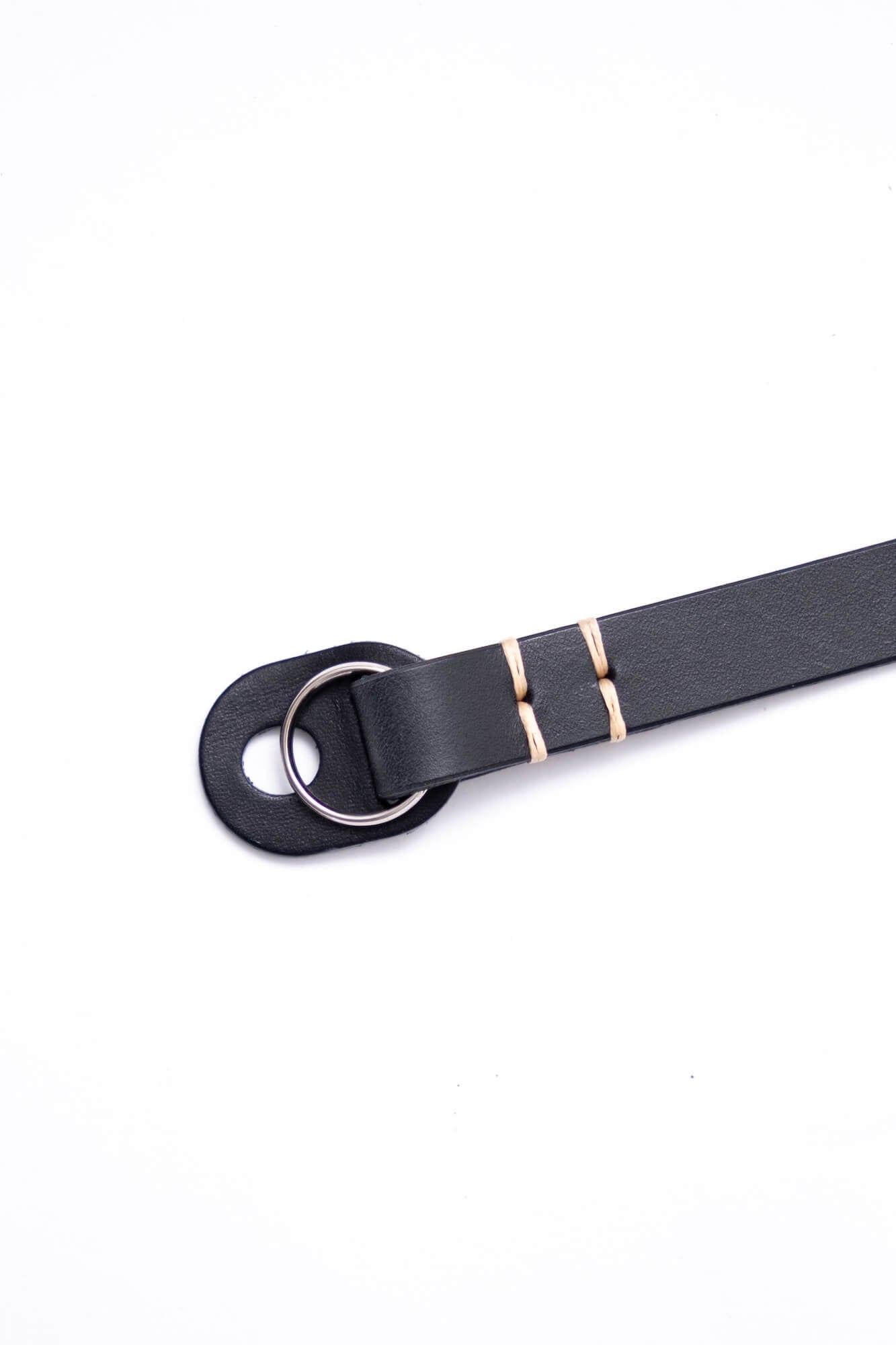 Premium Kameragurt Schwarz Leder seam strap Leica