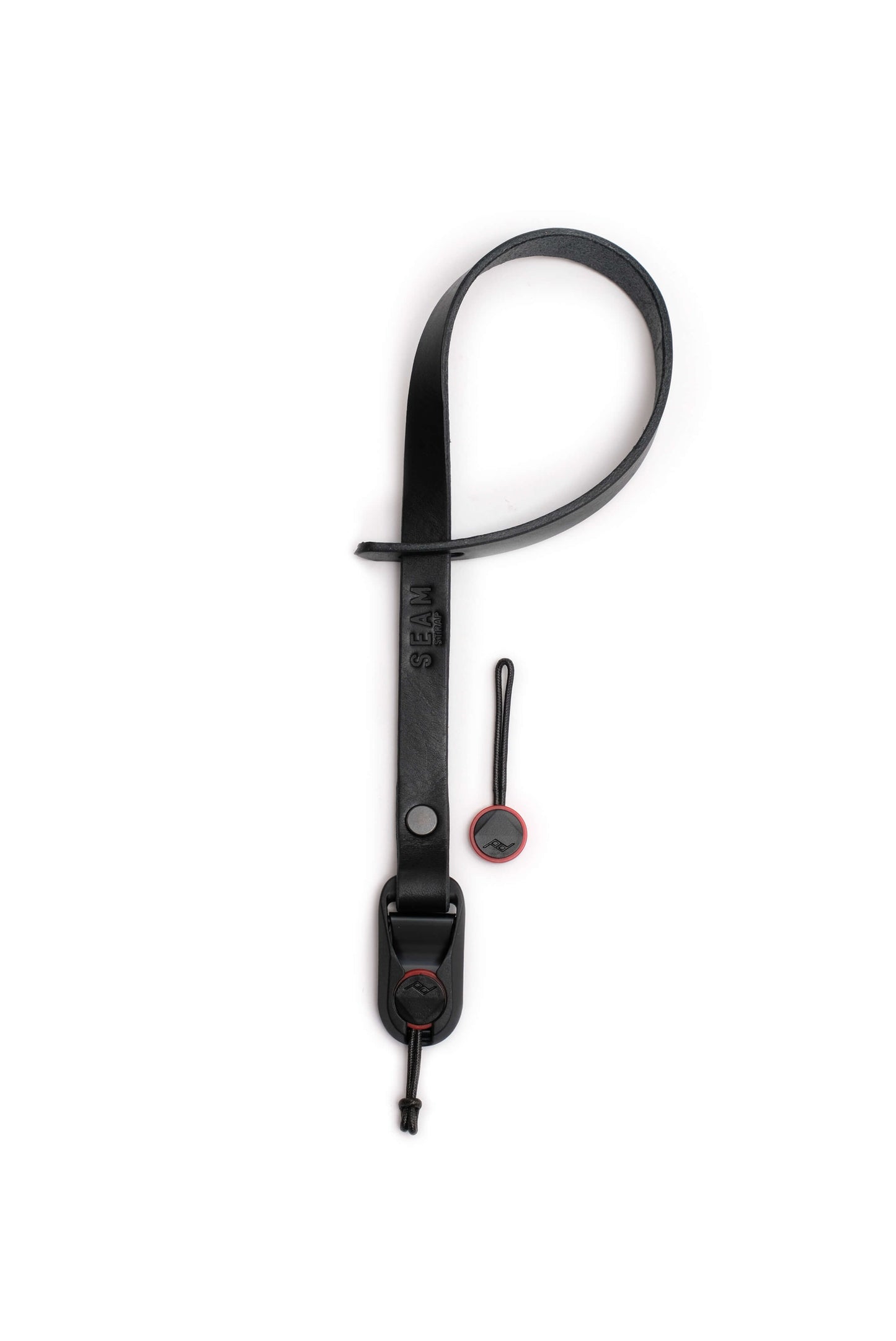Handschlaufe aus Leder in schwarz mit Schnellverschluss von Peak Design