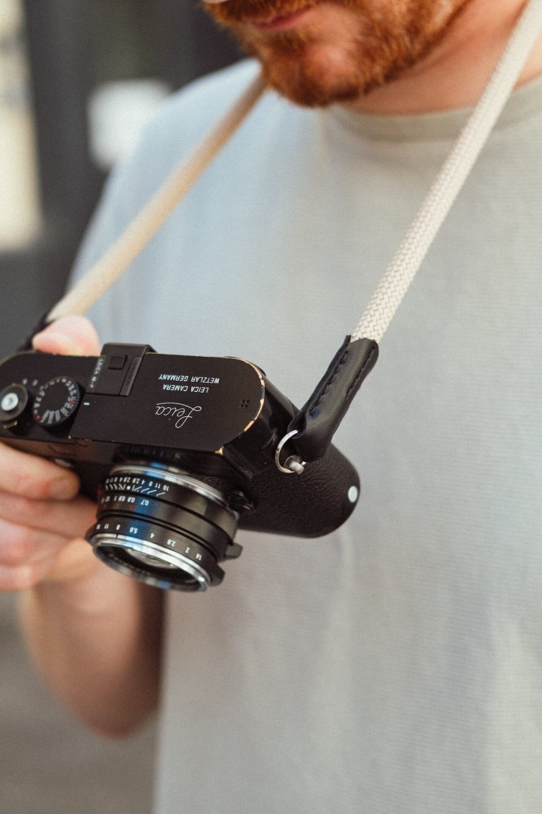 Rope / Kameraseil Premium mit Leica und Leder Verschluss von seam strap