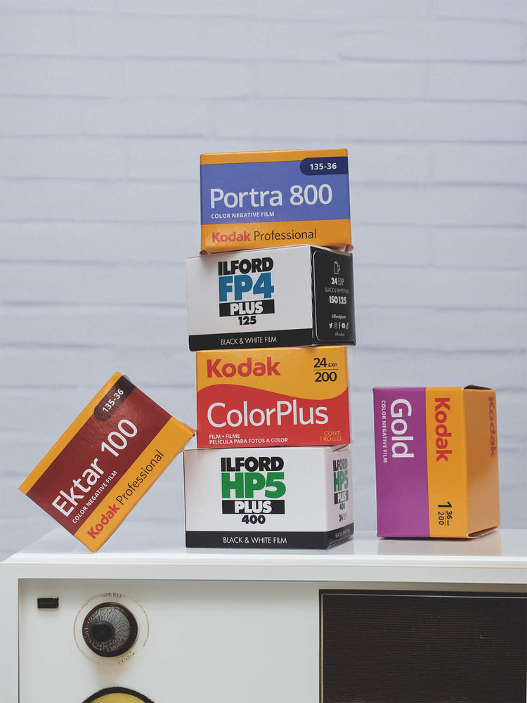 Günstige analoge Filme kaufe, Porta 800, Kodak Gold, Ektar, Ilford