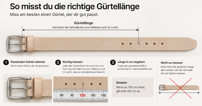 PATINA - Ledergürtel aus pflanzlich gegerbtem Leder