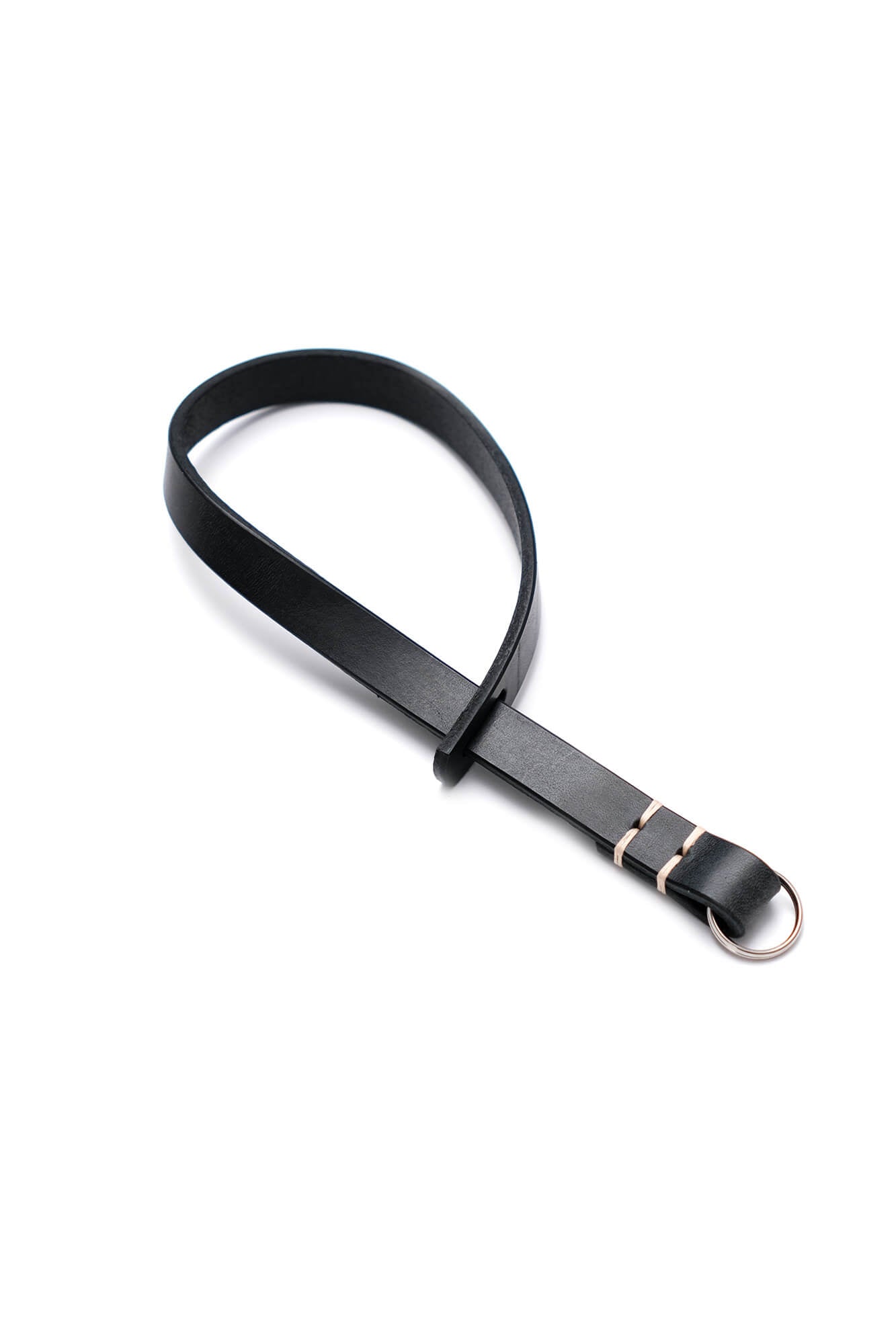 Kamera-Handschlaufe aus Leder in Schwarz