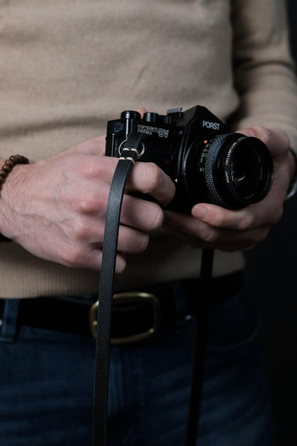 Pflanzlich gegerbte Kameragurte aus Leder seam strap