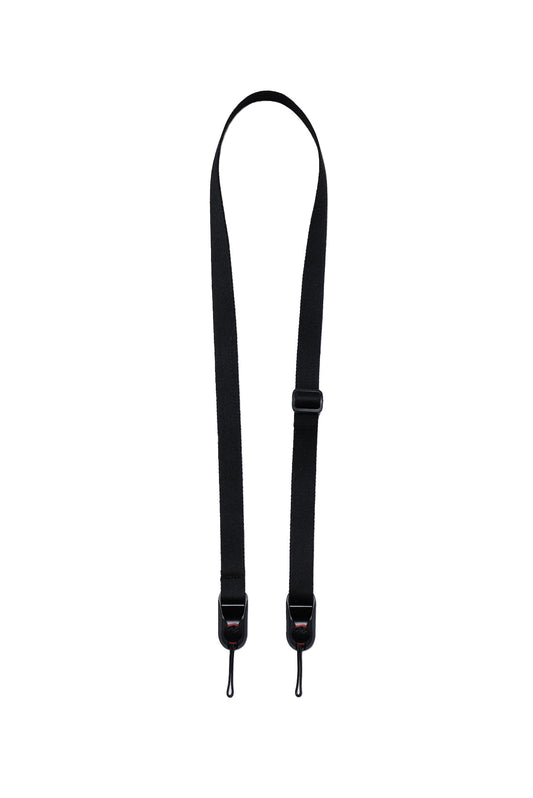 Kameragurt mit Schnellverschluss, Verschluss Peak Design, Rope in Schwarz. Tragegurt für Kamera