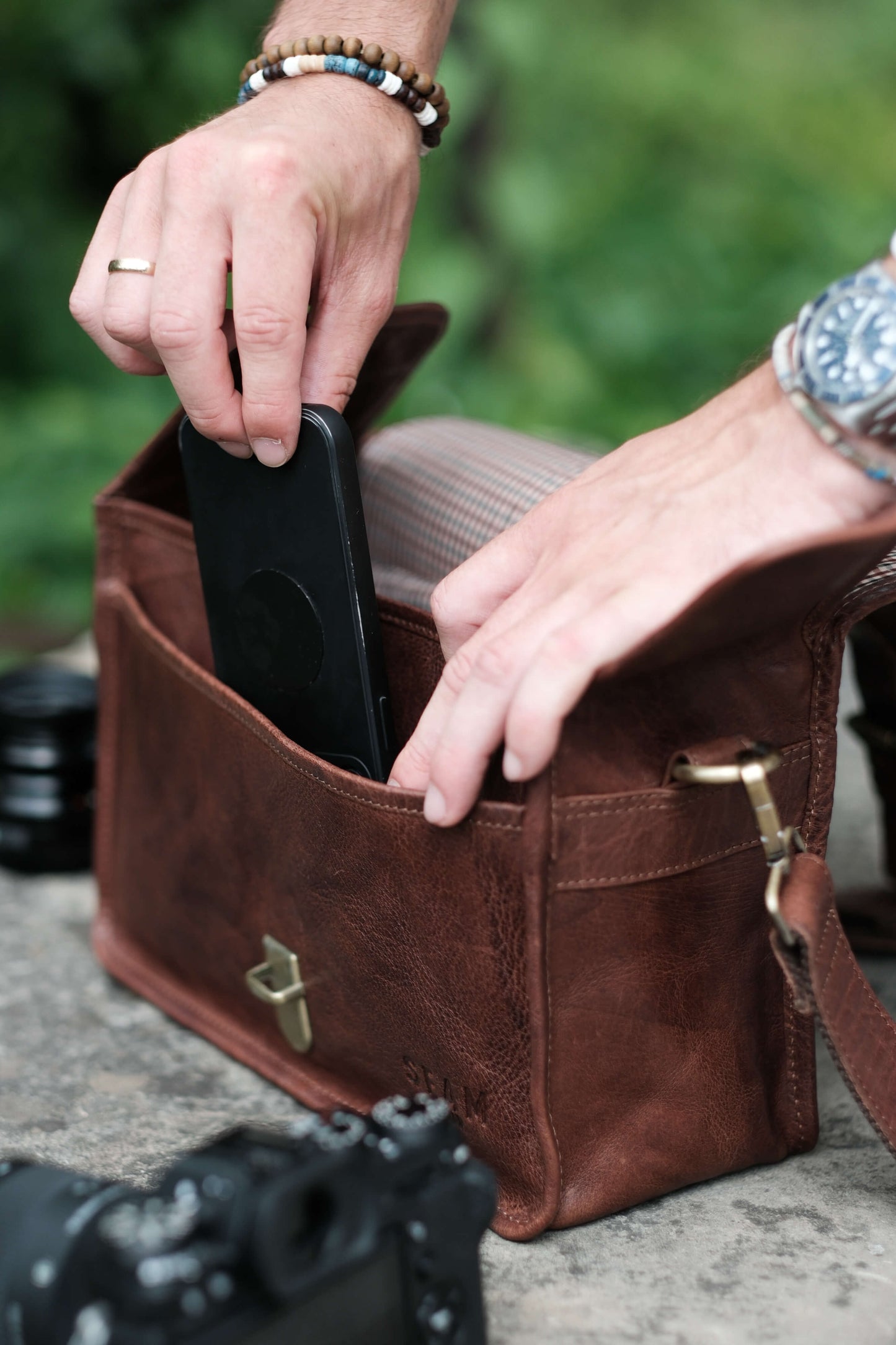 Camera bag leather vintage / SIMPLY