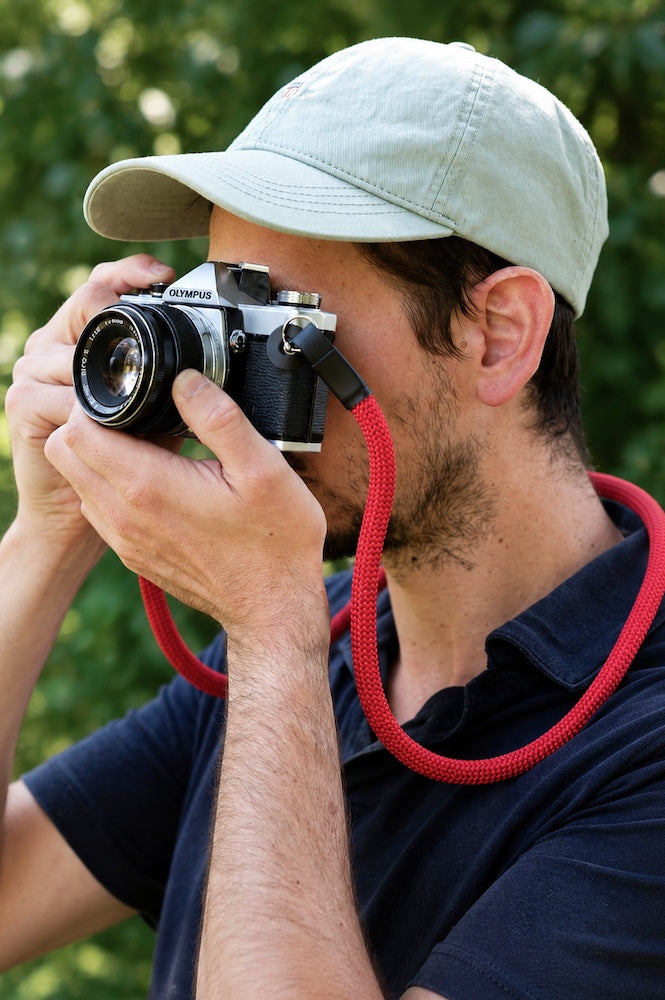 Kameragurt, Kameraseil für Leica in Rot